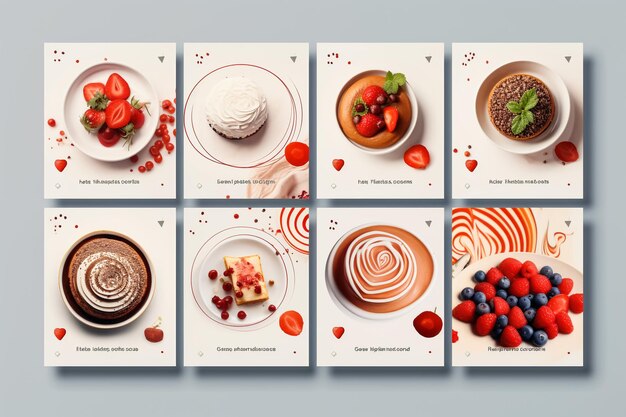 Project with luxury food on a colorful background