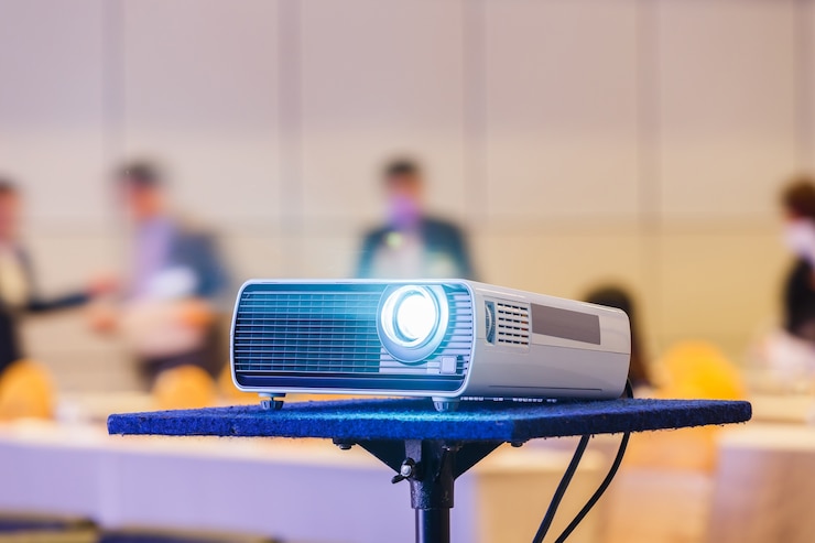 Foto projector in conferentieruimte