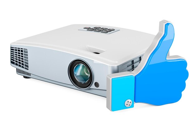 Projector with like icon 3D rendering isolated on white background