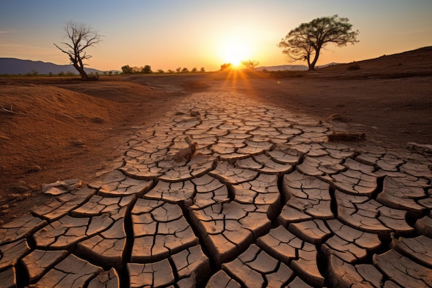 Photo prolonged drought39s lifeless landscape