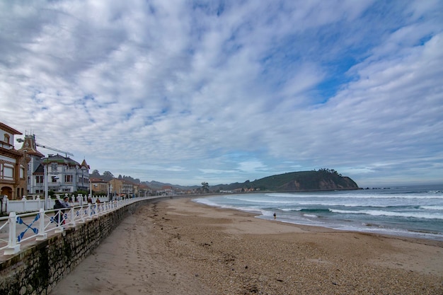 Promenade and beach of Ribadesella Asturias