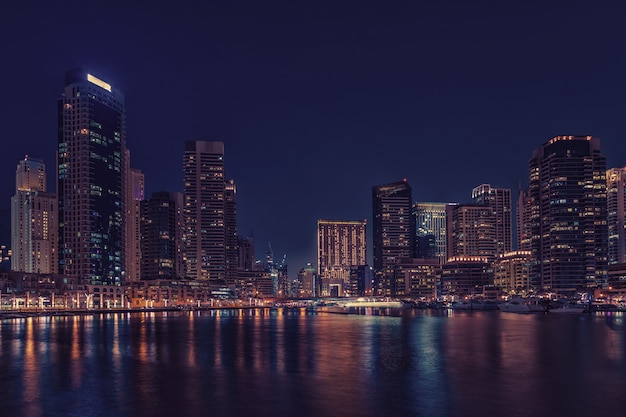 Promenade and canal in Dubai Marina