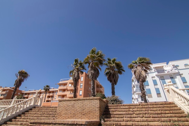 Promenade op het strand van Isla Cristina Huelva Spanje