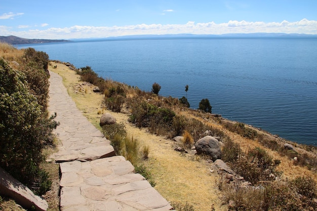 The promenade of Taquile Island Peru