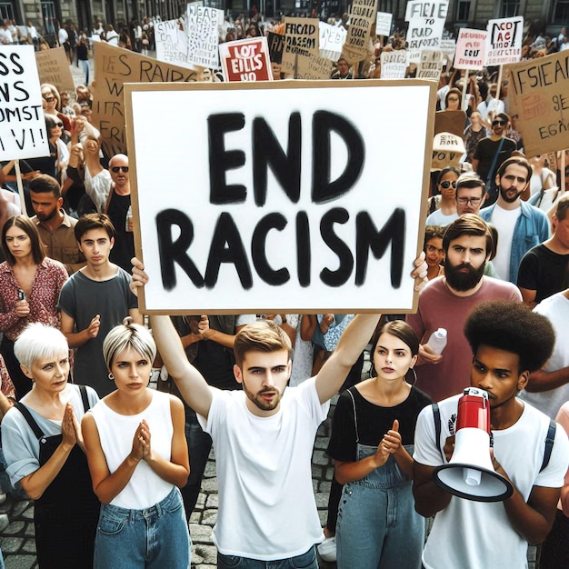 Photo promote inclusivity and equality to fight racial discrimination