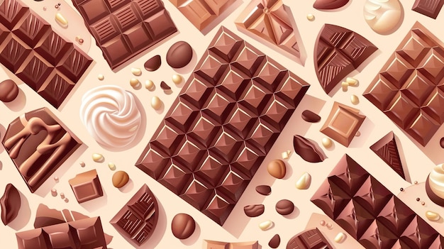 Foto promotie-illustraties om wereld chocoladedag te vieren gegenereerd door ai