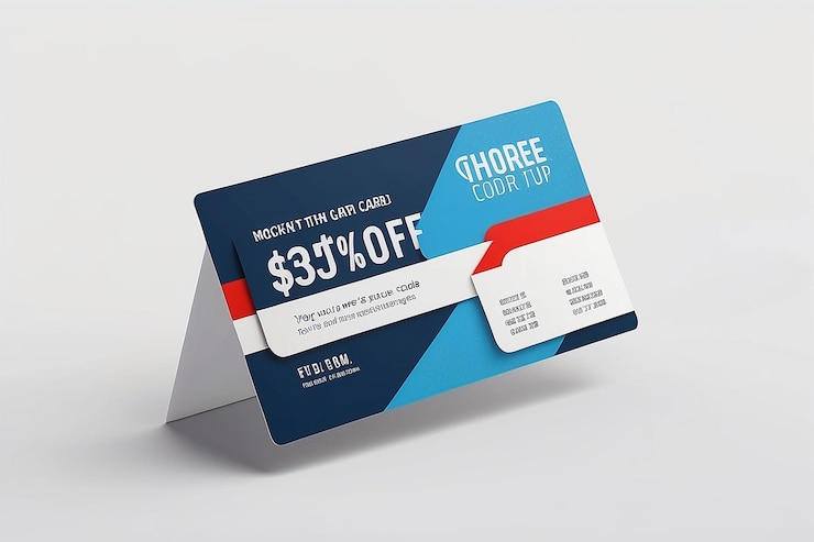 Photo promotional card mockup