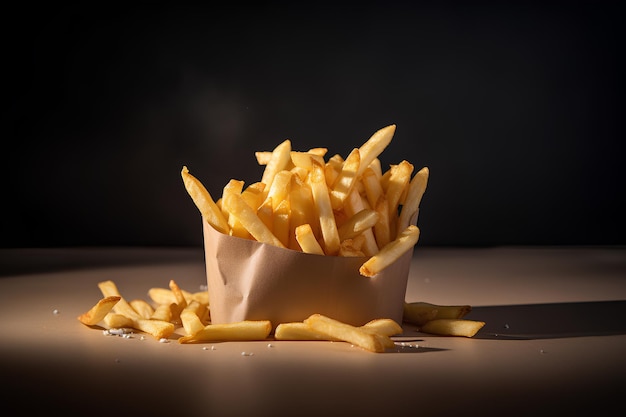 Promotional commercial photo fast food french fries