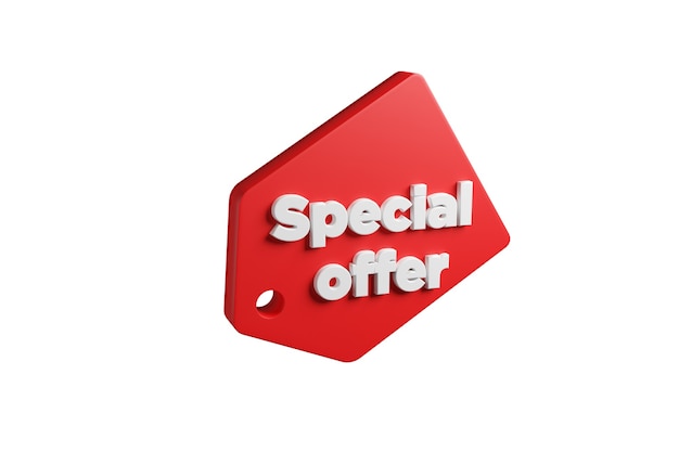 Promotional label with the text "special offer".