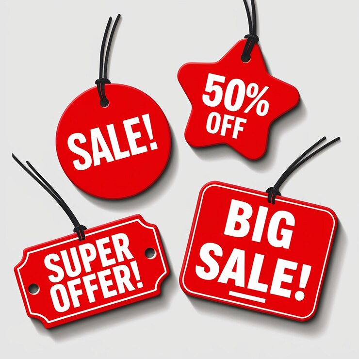 Photo promotional sales labels