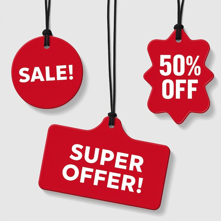 Photo promotional sales labels