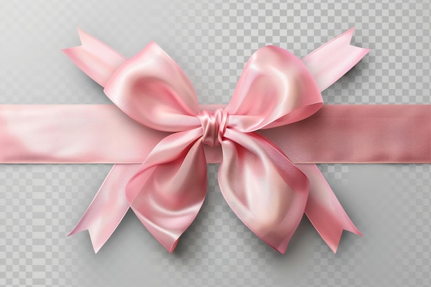 Promotional theme featuring a closeup of a pink ribbon bow isolated on a white backdrop with ample copy space Generative AI