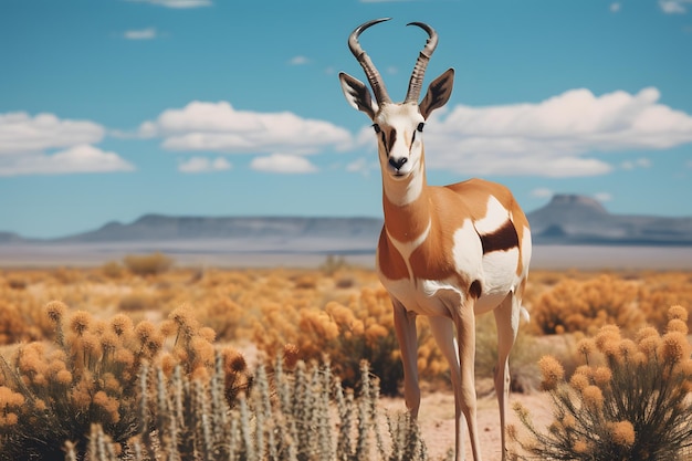 Pronghorn Antelope in the Desert