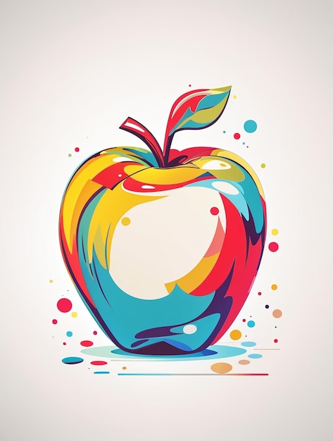 A proper Apple pop art illustration