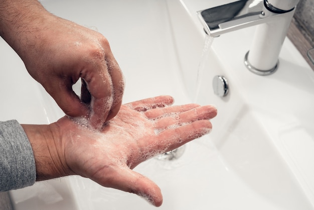 Proper washing and handling of hands