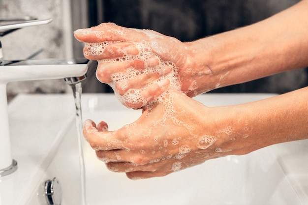 Proper washing and handling of hands