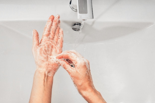 Proper washing and handling of hands