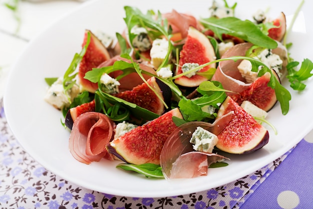 Prosciutto di Parma salad with figs and blue cheese.