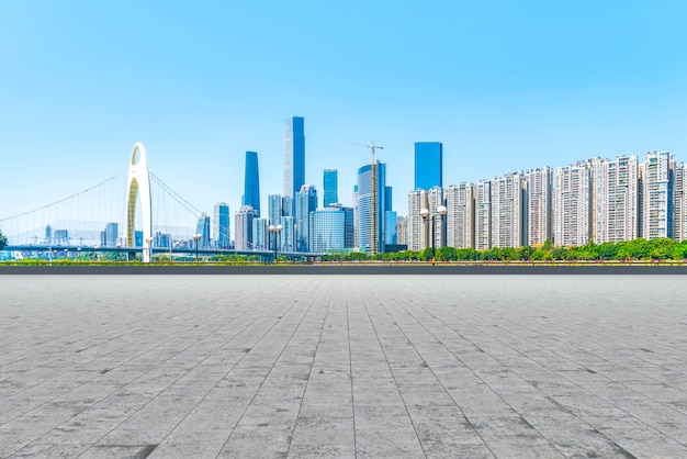 Prospects for the empty square floor tiles of Guangzhou urban complex.