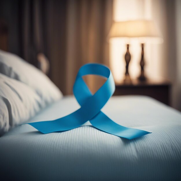 Foto consapevolezza sul cancro alla prostata blue ribbon ai_generated template design