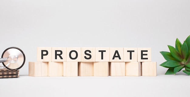 PROSTATE word made with wooden blocks concept