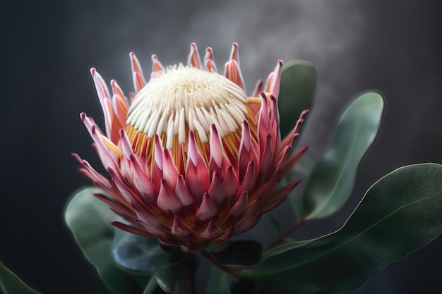 Protea-bloem met protea-bloem en bloemen-AI gegenereerd