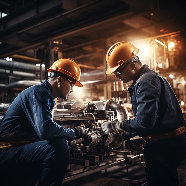 Protected Workforce Industrial Workers in Hard Hats