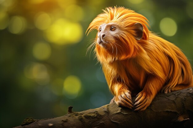 Protecting the endangered golden lion tamarin in the brazilian rainforest generative by ai