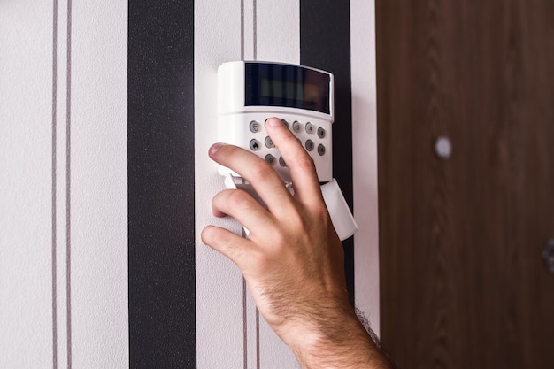 protection of the apartment and the house alarm and surveillance console