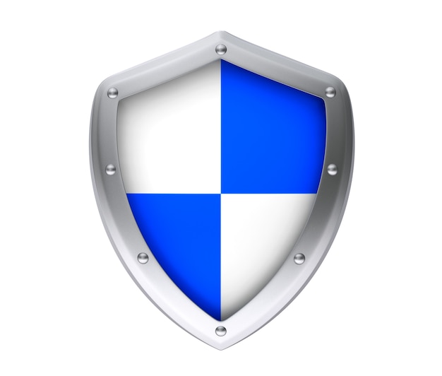 Protection concept. Protective shield on a white background