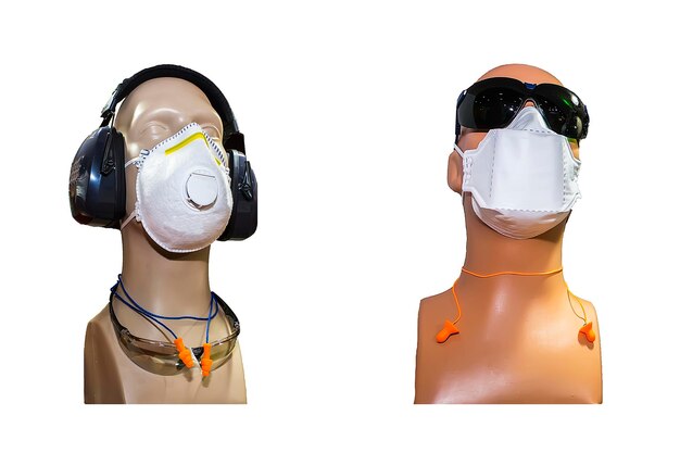 Photo protective glass and mask with display dummy