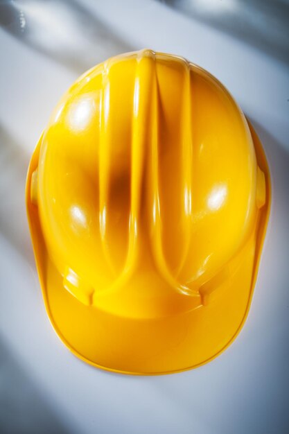 Photo protective hard hat on white background.