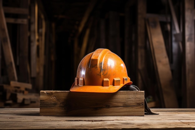 Protective Headgear on Wood