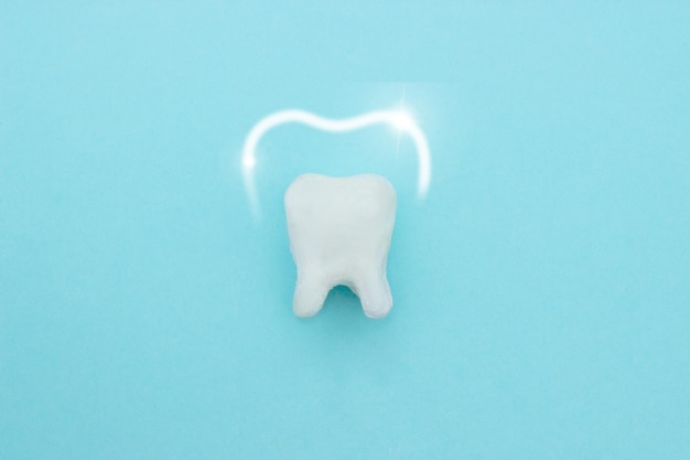 Protective vortex around tooth model Oral dental hygiene concept