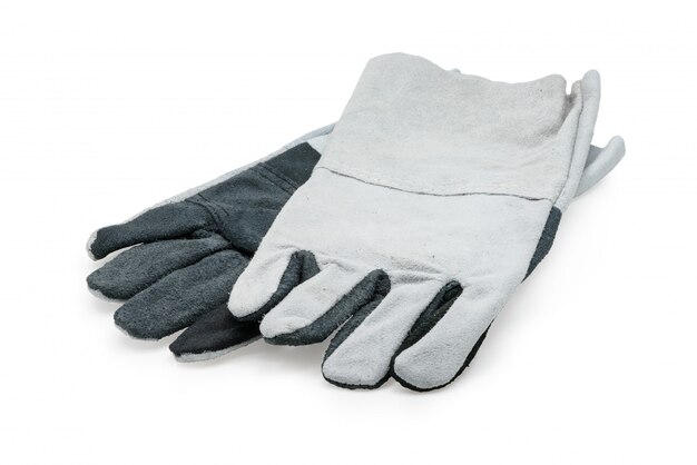 Protective work gloves isolated