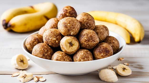 Photo protein banana balls