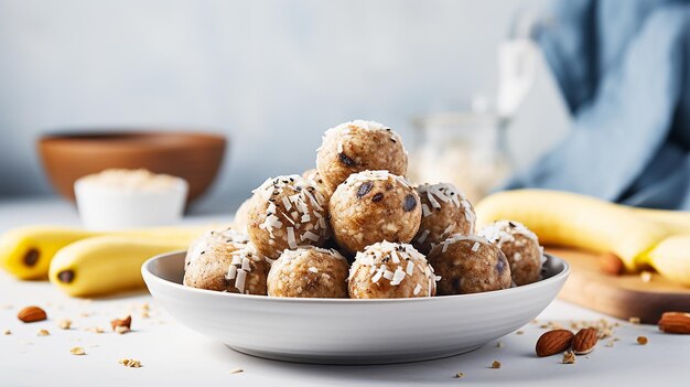 Photo protein banana balls