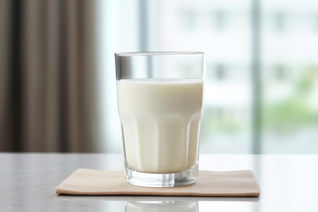 Photo proteinrich milk realistic illustration
