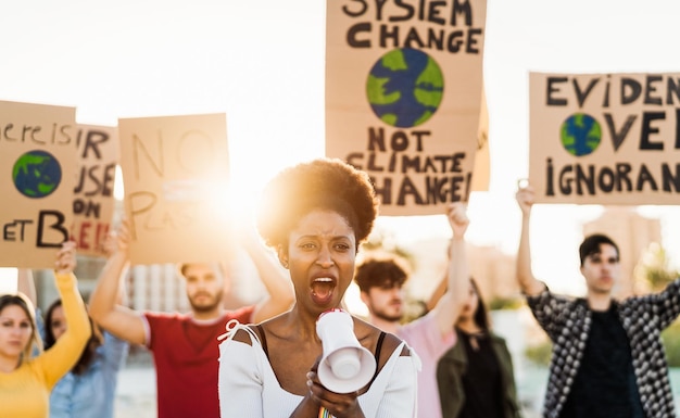 Protest against climate change in the street 25