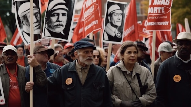 A protest in berlin with a man and a poster that says'we can't work '