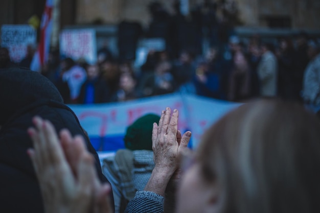 Foto manifestanti in strada