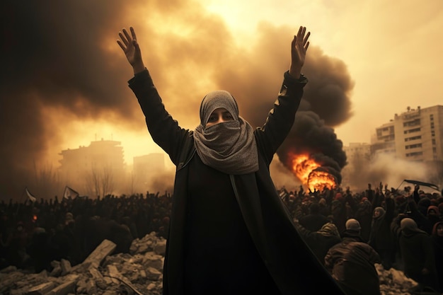 protests in Palestine and Israel due to the war conflict between both countries