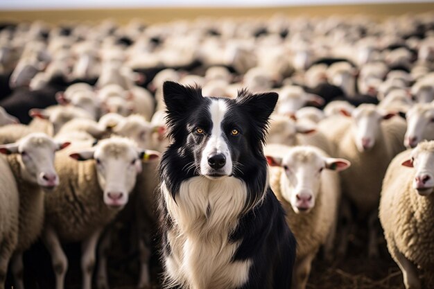 Proud Border Collie Dog Generative Ai