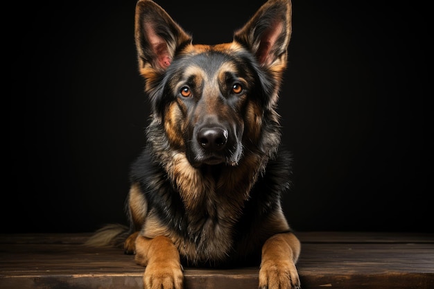 A proud German shepherd stands tall and alert ai generated