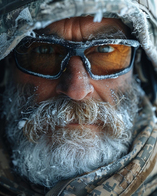 Photo the proud smile of a veteran as complete wallpaper