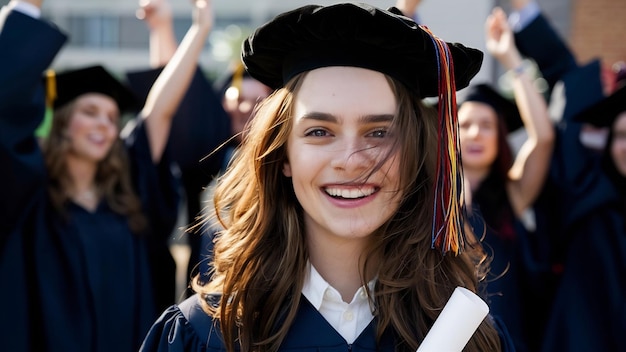 Proud student with long hair