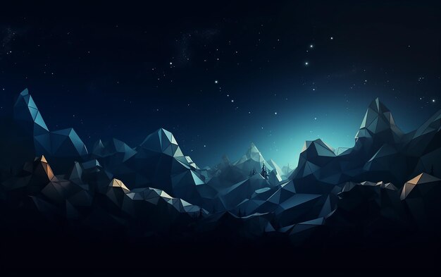 Photo the provided image appears to be a dark low poly background with abstract geometric shapes