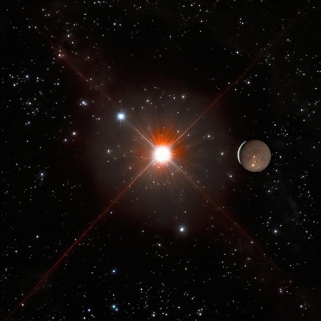 Проксима Центавра b вращается вокруг своей родительской звезды на расстоянии примерно 0,05 а.е. Эти элементы изображения предоставлены НАСА.