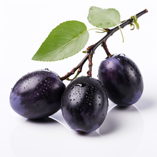 Prune with white background high quality ultra hd