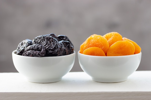 Prunes and dried apricots